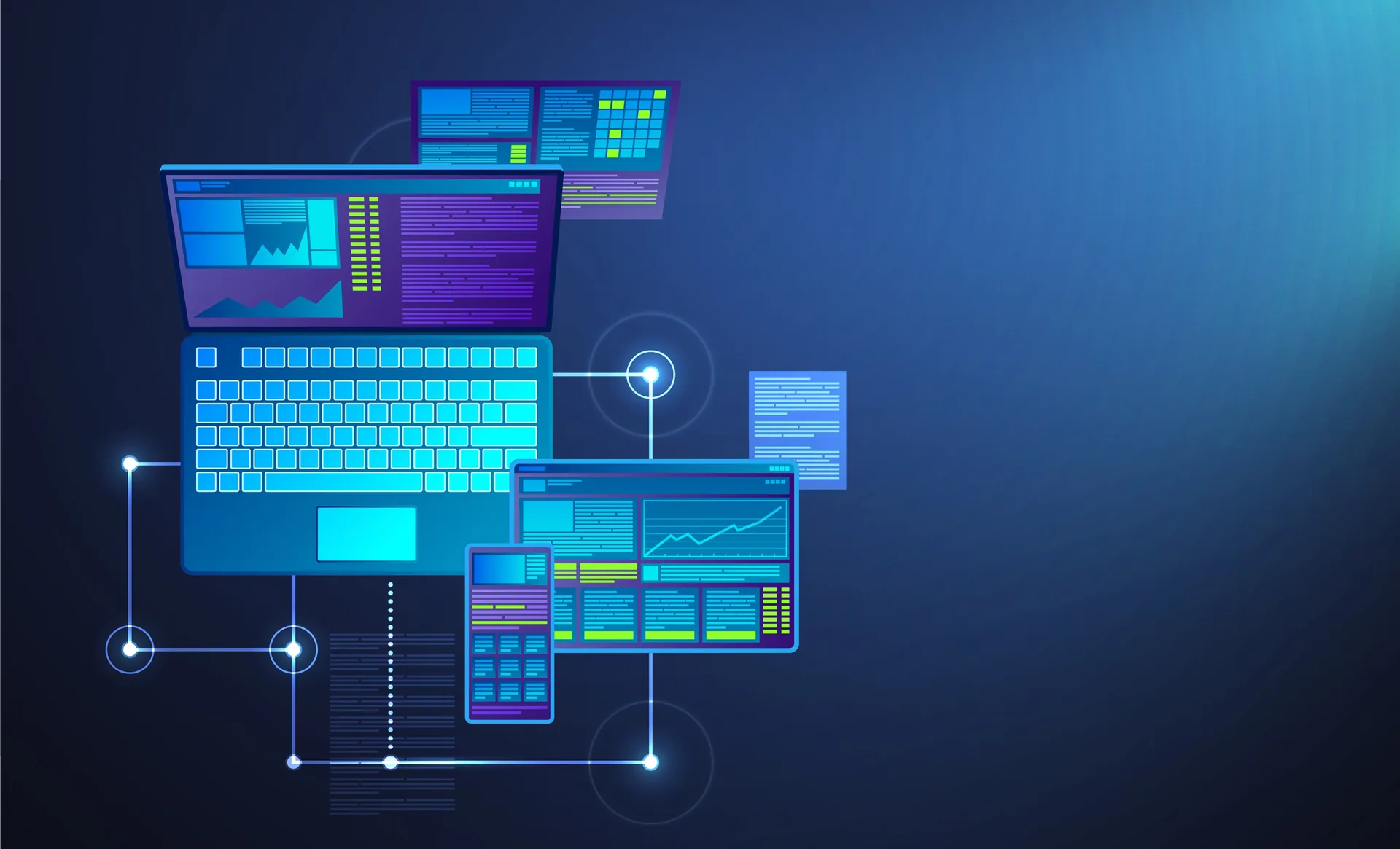 Analyste supervisant un tableau de bord de cybersécurité
